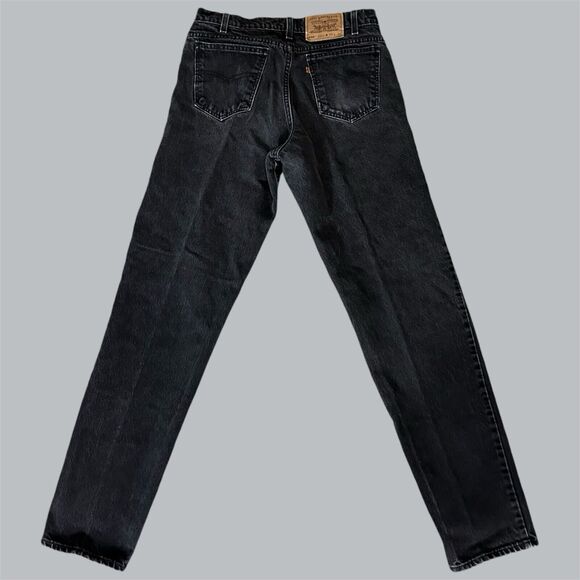 Vintage Levis 550 Jeans Mens 33x34 Black Relaxed Fit Tapered Orange Tab 90s USA - Picture 2 of 8